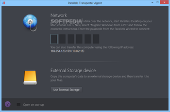 Parallels Transporter Agent screenshot