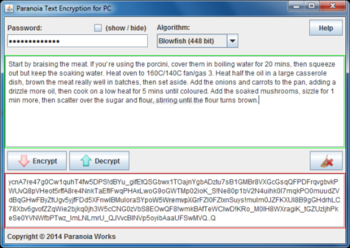 Paranoia Text Encryption screenshot