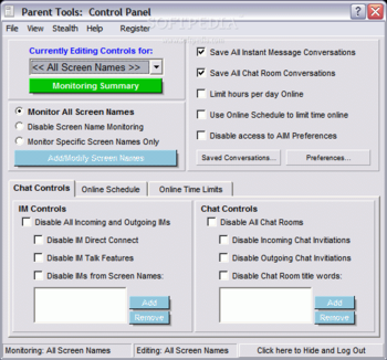 Parent Tools for AIM screenshot
