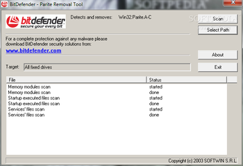 Parite Removal Tool screenshot