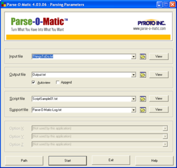 Parse-O-Matic Free Edition screenshot