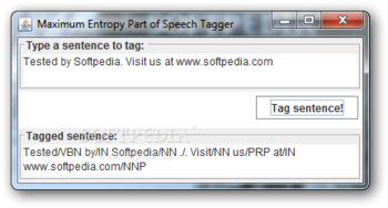 Part Of Speech Tagger screenshot