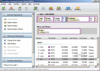 Partition Assistant Server screenshot 3