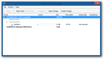 Partition Find and Mount screenshot