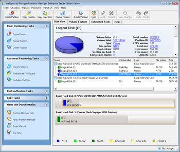 Partition Manager Enterprise Server Edition screenshot
