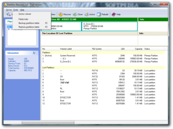 Partition Recovery screenshot 3