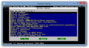 Partition Saving screenshot