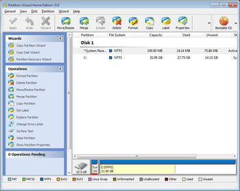 Partition Wizard Home Edition screenshot