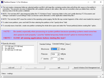 PartitionCleaner screenshot 2