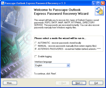 Passcape Outlook Express Password screenshot 2