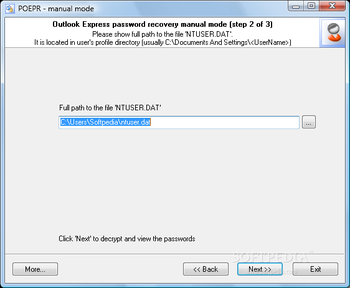 Passcape Outlook Express Password Recovery screenshot 3