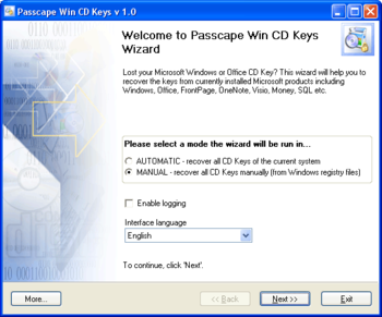 Passcape Win CD Keys screenshot 2