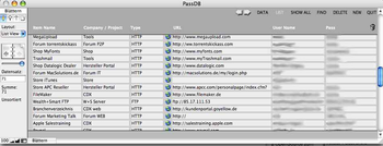 PassDB Mac screenshot