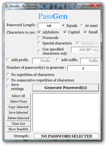 PassGen Portable screenshot