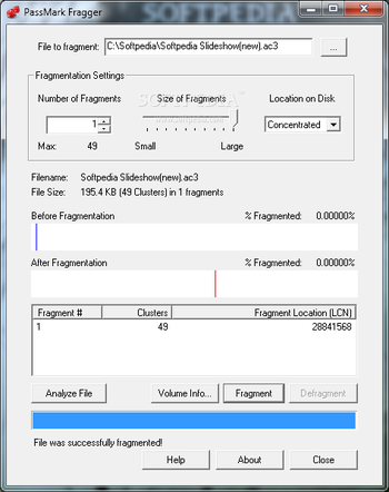 PassMark Fragger screenshot