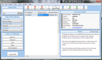 Passtracker screenshot