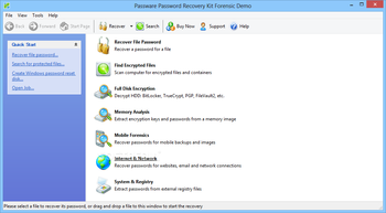 Passware Password Recovery Kit Forensic screenshot