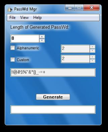 PassWd Mgr screenshot