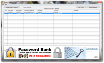 Password Bank screenshot
