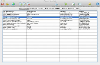 Password Bank Vault screenshot
