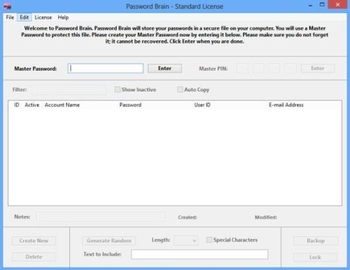 Password Brain screenshot