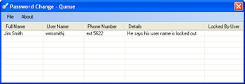 Password Change Queue screenshot
