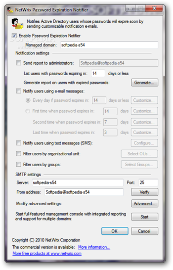 Password Expiration Notifier screenshot