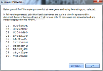 Password Generator Professional 2009 screenshot 4