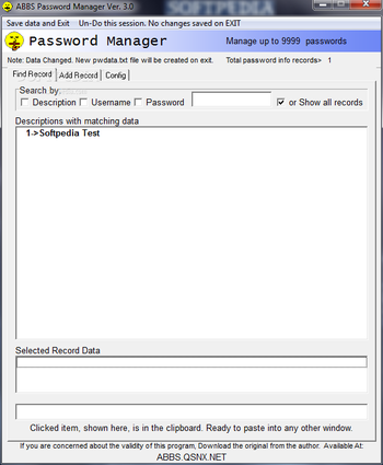Password Manager screenshot