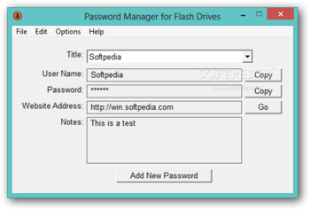 Password Manager for Flash Drives screenshot