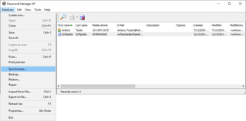 Password Manager XP screenshot 4