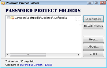 Password Protect Folders screenshot