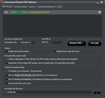 Password Protect PDF Master screenshot