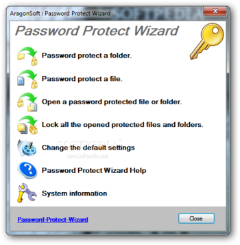 Password Protect Wizard screenshot