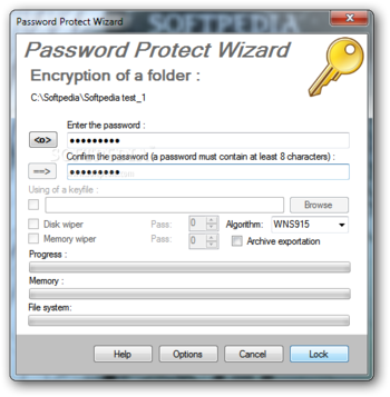Password Protect Wizard screenshot 2