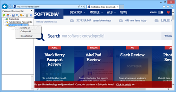 Password Recovery Bar screenshot