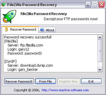 Password Recovery for FileZilla screenshot 2