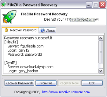 Password Recovery for FileZilla screenshot 3