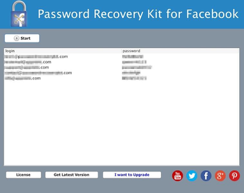 Password Recovery Kit for Facebook screenshot