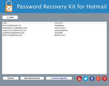 Password Recovery Kit for Hotmail screenshot