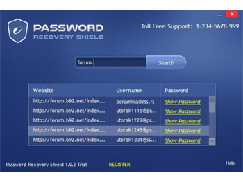 Password Recovery Shield screenshot