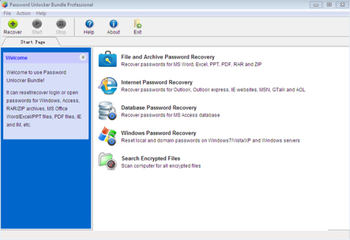 Password Unlocker Bundle Professional screenshot