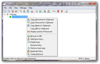 Password Workbook Pro screenshot