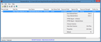 PasswordFox screenshot