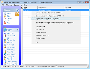 Passwords Manager screenshot