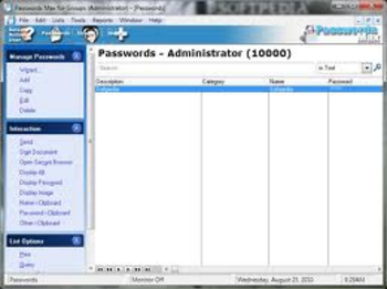 Passwords Max for Groups screenshot