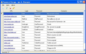 Passwords Storage screenshot