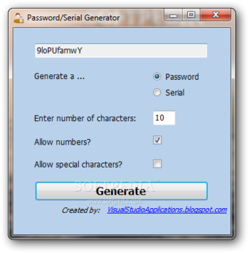 Password/Serial Generator screenshot