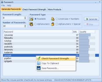 PassworG screenshot