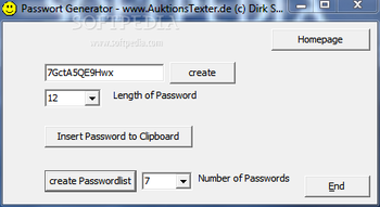 Passwort Generator screenshot